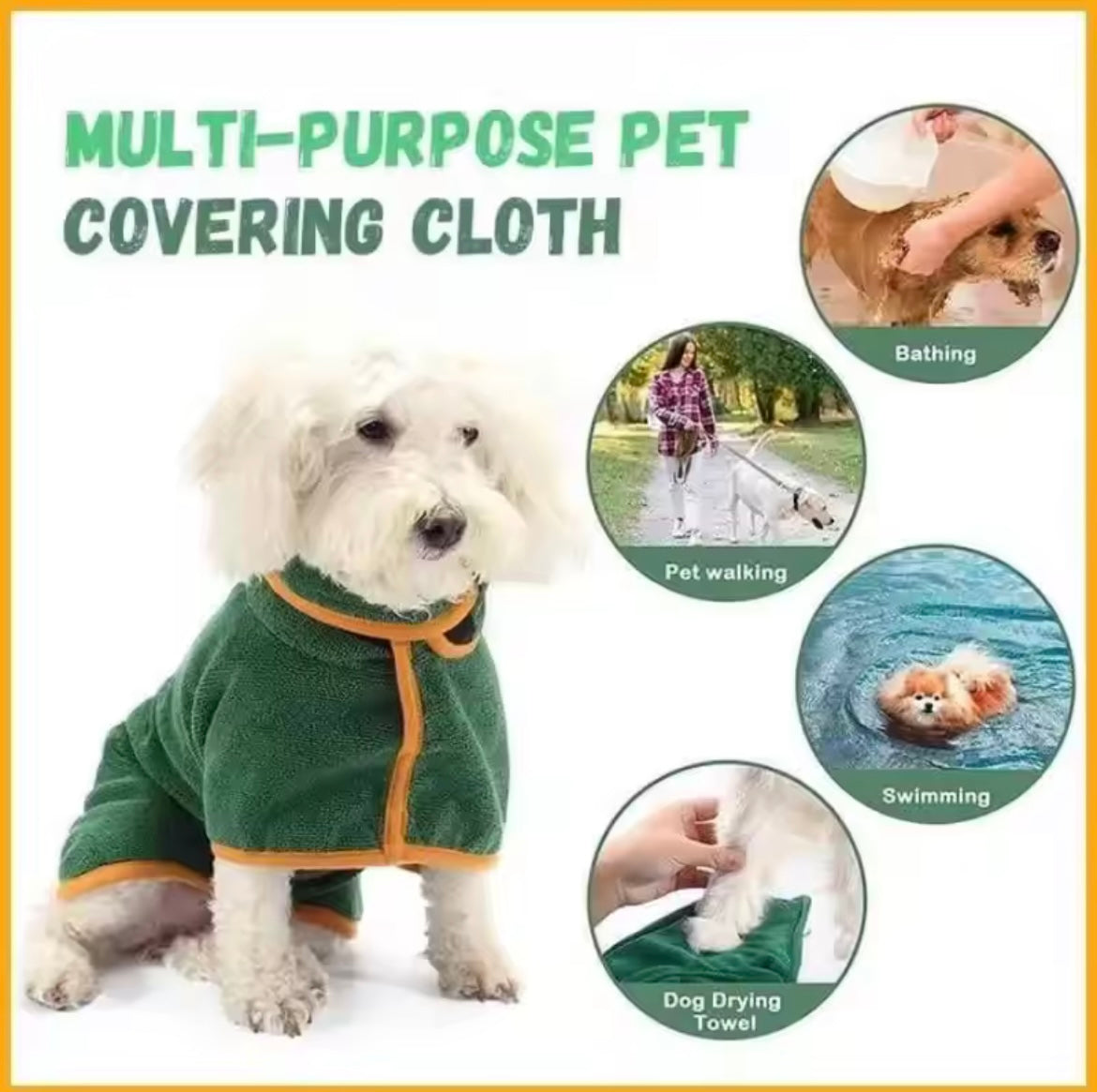 Dog Bathrobe with Quick Drying