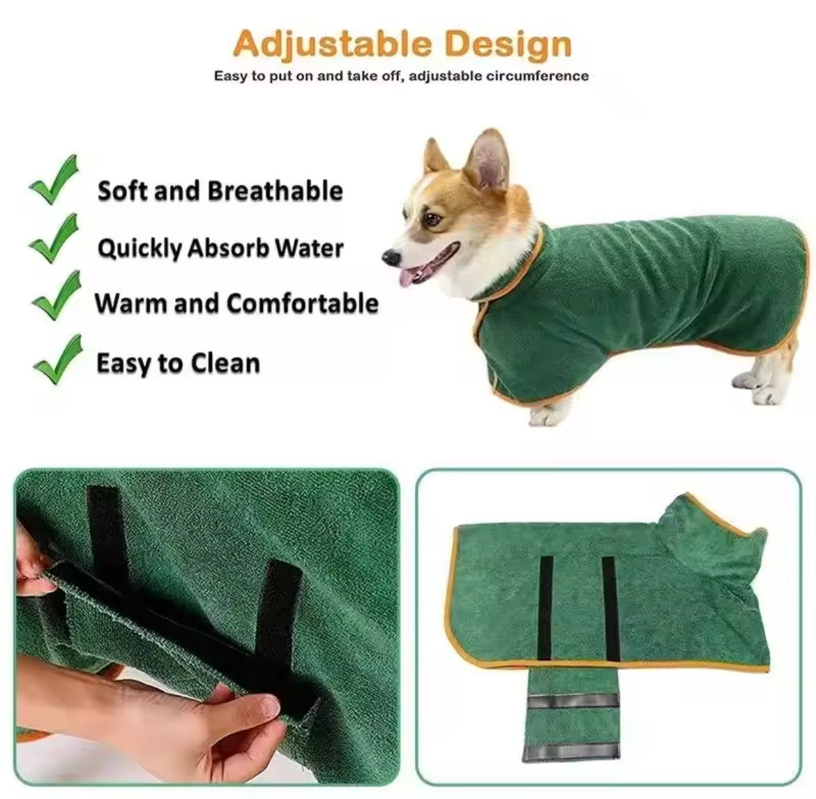 Dog Bathrobe with Quick Drying