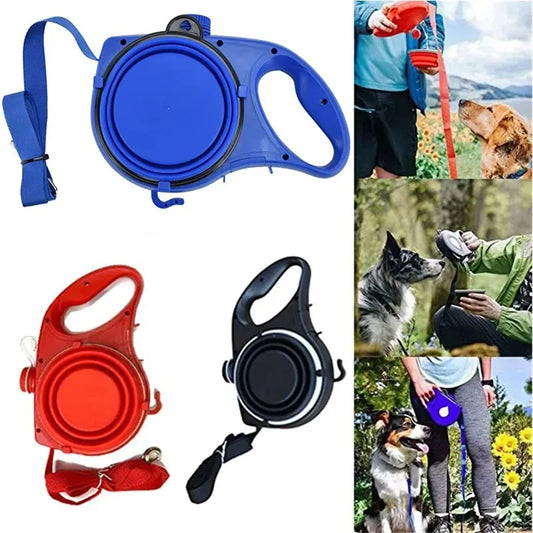 Dog Leash with Water & Bags For Poop